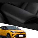 Center Console Cover for Toyota CHR/CH R 2018-2022 (Black),Waterproof Leather Anti-Scratch Armrest Cover for Toyota CHR Accessories.(Only Fit for Left-Hand Drive Cars)