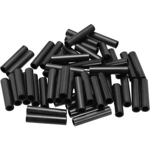PATIKIL 50Pcs ABS Spacers 6mm ID, 9mm OD, 40mm Height Plastic Round Stud Spacer Black Nylon Washers Nut Unthreaded Rubber for M6 Screws Bolts Barrel