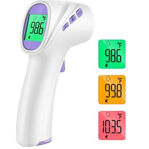 No-Touch Thermometer for Adults and Kids, Digital Thermometer with Fever Alarm, Fast Accurate Results, Easy for All Ages, FSA Eligible (Purple)