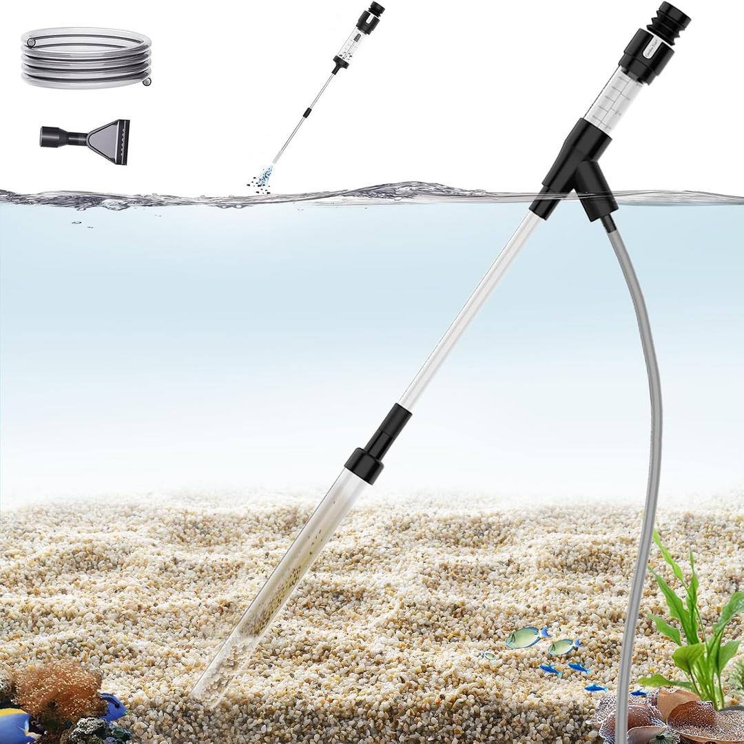 Carefree Fish Aquarium Siphon Gravel Cleaner 6Ft Hose Tank Water Changer Sand Vacuum Multifunctional Cleaning Tools Fish Feeding Tube Coral Feeder Pipette Upgraded Turkey Baster