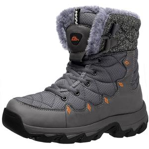 TRAILBLITZ Men's Winter Snow Boots Water Resistant Non Slip Warm Outdoor Lightweight Comfortable Durable 7.1 IN Height Hiking Shoes (9 Men, Gray)