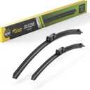 Raidbee 2 Silicone Windshield Wiper blades Replacement for Volkswagen Jetta 2007-2010,CC 2009-2012,GTI 06-12,Eos 06-16 +More OEM Quality Windshield Wiper Blades Set 24"+19" (pack of 2) Top Lock