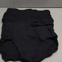 MISSWHO Cotton High Waisted Women Underwear Soft Briefs Full Coverage Comfy Ladies Panties (Regular & Plus Size) (Large, 5 Pack=black-a1)