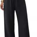 Sampeel Wide Leg Pants Woman High Waist Trousers with Pockets Casual Lounge, XL
