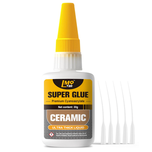 Ceramic Super Glue Liquid, Clear Instant Cyanoacrylate Adhesives for Ceramic Repair Food Safe, All Purpose CA Glue for Shoe Plastic Leather Glass Model Metal Wood Pottery Porcelain Mugs Clay Dishes