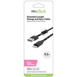CCY 6.5Ft Braided MFI Black