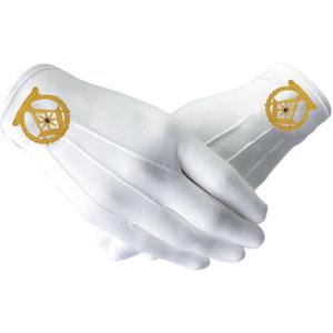 Imasoner Freemason White Cotton Gloves (White)