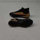 DREAM PAIRS Men's Soccer Cleats Lightweight Football Cleats Professional Training High-top Soccer Shoes (7.5, Black/Orange)