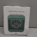 Portable Air Cooler Fans Small Desktop Water-cooled Evaporative Air Conditioner Fan with Ice Box Rechargeable USB Charge 3 Adjustable Wind Speed Battery Powered Mini Fan for Office Home (Black)