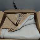 KOZYFLY Long Runners for Hallways 2.6x12 ft Washable Kitchen Runner Non Slip Rubber Backed Hallway Rugs Cotton Entryway Runner Rug Floor Carpet for Indoor Hall, Backdoor, Kitchen, Tan/Orange/Brown