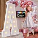 imprsv 4FT Marquee Light Up Letters for Birthday Party Decorations Marquee Letters for Marry Me Wedding Event Bridal Shower Baby Shower Anniversarty Party Decor,Letter A