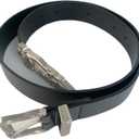 Black Design Niche Temperament Personality Women's Belt Accessories Decoration Dress Jeans Belt (105cm)