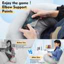 vamorry Gaming Pillow Arm Support Pillow for Bed & Sofa: Ergonomic U-Shaped Lap Pillow with Elbow Rest for Adults & Kids - Reduces Arm Pain & Fatigue During Gaming, Reading, Working & Crocheting