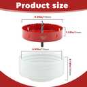 6.25 Hole Saw for Recessed Lights 6-1/4 Inch Hole Cutter with Dust Bowl Catcher Holes Saw Dust Catcher for Led Recessed Lighting 6 Inch and Wood Metal Drywall(Color:Red)