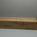 60 inch Ceiling Fan Without Light, Ceiling Fan No Light with Remote Control and Quiet DC Motor, Outdoor Fans for Patios,Solid Wood 3 Blades,ETL Listed - Dark Walnut