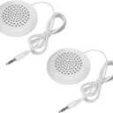 Yoidesu 2Pcs Mini Speaker, 3.5mm DIY Speaker with Stereo Sound, Under Pillow Speaker, Portable Line in Speakers HiFi Speaker for MP3, MP4, CD Player, Mobile Phone