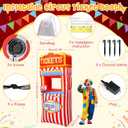 Capoda 6.9ft Circus Ticket Inflatables Booth Inflatable Carnival Decorations Blow Up Circus Ticket Built in LED Lights for Halloween Carnival Theme Party Yard Garden Outdoor Photo Booth Props Supplies