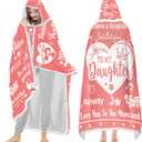 Warmstorey Wearable Blanket Hoodie To My Daughter Blanket Hoodies Christmas Gifts For Daughters Birthday Gifts For Daughter Cozy Hoodie Blankets, Thoughtful Gift For Daughters Birthday Graduation Gift