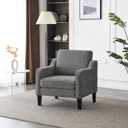 VINGLI Accent Chairs for Living Room Chairs Reading Chair Mid Century Modern Chair Soft Chenille Sofa Chair Upholstered Arm Chair Comfy Chair Side Chair (Light Grey Chenille), 29.9 inches x 30.7 inches x 33 inches