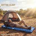 Camping Sleeping Pad, 4" Thick Ultralight Inflatable Sleeping Mat with Pillow & Built-in Pump, Camping Air Mattress for Backpacking, Hiking, Tent, Travel (Blue), 79x27x4 inches