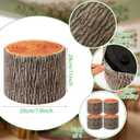 Leinuosen 4 Pcs Tree Stump Stool Round Throw Pillows Wood Floor Cushions for Classroom Tree Stump Flexible Seating with Wood Grain Print for Classroom Reading Corner Playroom Woodland Nursery Decor, 11 x 7.9 inches