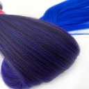 Ombre Braiding Hair Pre Stretched, Knotless Pre Stretched Braiding Hair 26 inch Black Blue Purple Ombre Braids Micro Itch Free Yaki Braiding Hair Extensions