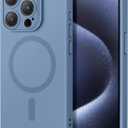 ESR for iPhone 15 Case with MagSafe, Supports Magnetic Charging, Slim Liquid Silicone Case, Shock Absorbing, Screen and Camera Protection, Cloud Series, Light Blue
