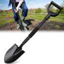 Shovel, Garden Shovel for Digging, 31 inch Small Shovels Heavy Duty Portable Mini Spade with Curved D-Handle for Gardening, Digging, Camping, Car, Kids Sand Beach Shovels