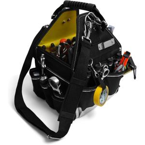 MARUTAI 10'' Small Tool Tote Bag, 43 Pockets Open Tool Bag, Tool Tote with Adjustable Straps and Waterproof, Tool Organizer Fits in All Cars/Trucks/Vans/Motorcycle