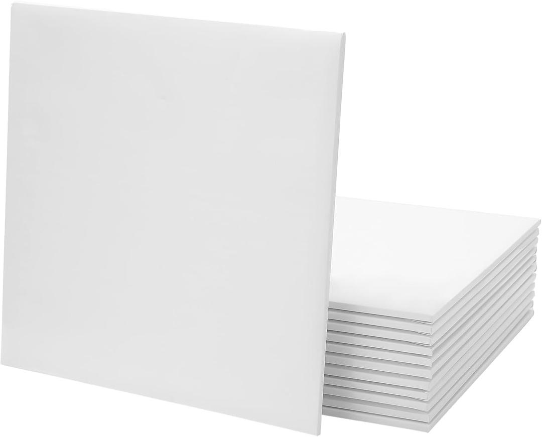 12pcs Cake Boards Square Cake Boards, Sturdy Corrugated Paper Cake Drums, Greaseproof & Food-Safe Cake Base for Birthday Wedding Baby Shower, Bulk for Home Bakers & Bakeries (white, 8 inch)