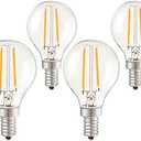 CTKcom 2W G45/G14 Candelabra LED Bulbs Dimmable(4 Pack)- E14 Base Vintage Edison LED Bulb 20W Equivalent 2700K Warm White Lamp for Home,Pendant Lights,Sconces,Antique Light Fixtures 110V~130V AC