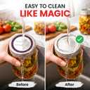 2 x Canning Labels Dissolvable Stickers for Mason Jars and More (2" Round 200/roll) Canning Supplies Washes Off in Seconds Like Magic - Jar Labels Homemade Jam, Jelly, and More (Eggplant)