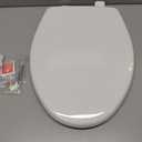 Mayfair Caswell Modern Slow Close Toilet Seat, Durable Plastic, Elongated, White