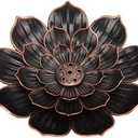 Miskall Lotus Incense Holder, Metal Material 3 Layer Unique Oriental Look Lotus Incense Burners for Meditation Room Yoga Room