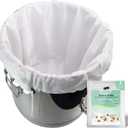 Bellamei Brew Bags Reusable 2 Pack 250 Micron Fine Mesh Bag for Fruit Cider Apple Grape Wine Press Drawstring Straining Brew in a Bag (2 pack-24"32")