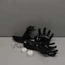 Pack of 3 Wall Mounted Creepy Reaching Hands with Lighted Candles for Scary Halloween Decorations, Life-Sized Horror Hands for Gothic Wall Decorations Indoor/Outdoor (Style-1)