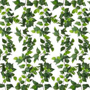 RECUTMS 6 Strands Artificial Vines Ivy Garland Fake Vine with Silk Green Leaves Hanging Plants Greenery Artificial Garland for Spring Summer Home Wall Bedroom Party Wedding Room Decor