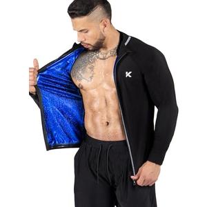 Kewlioo Pro Men's Heat Trapping Sauna Suit For Men, Sauna Long Sleeve Sauna Shirt for Gym, Workouts, Larg