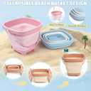 Dreamon Beach Toys Set for Kids 3-10, Collapsible Sand Buckets with Beach Molds and Mesh Bag, 3 Pack Shovels Set Sand Toys for Beach, Sandbox Travel Toys for Toddlers Kids