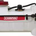 Chapin 97200E Made in the USA 15 Gallon ATV/UTV 12 Volt Mounted Spot Sprayer With 6 Inch Wide Mouth, High Performing 12 V Diaphragm Pump and Filtration System and 18 Inch Spray Wand, Translucent White