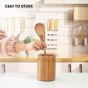 Wooden Spoons for Cooking, MZROO Wooden Spoon 12.5 Inch Long Handle Wooden Cooking Spoon Mixing spoons Tasting Spoons for Nonstick Cookware