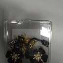 Straw Covers for Stanley Cup Accessories: Black Decorations for Stanley 30 oz & 40 oz Tumbler with Handle, Bling Letter Charms and Flower Silicone Straw Cap Topper, Trendy Stuff for Teen Girls & Women