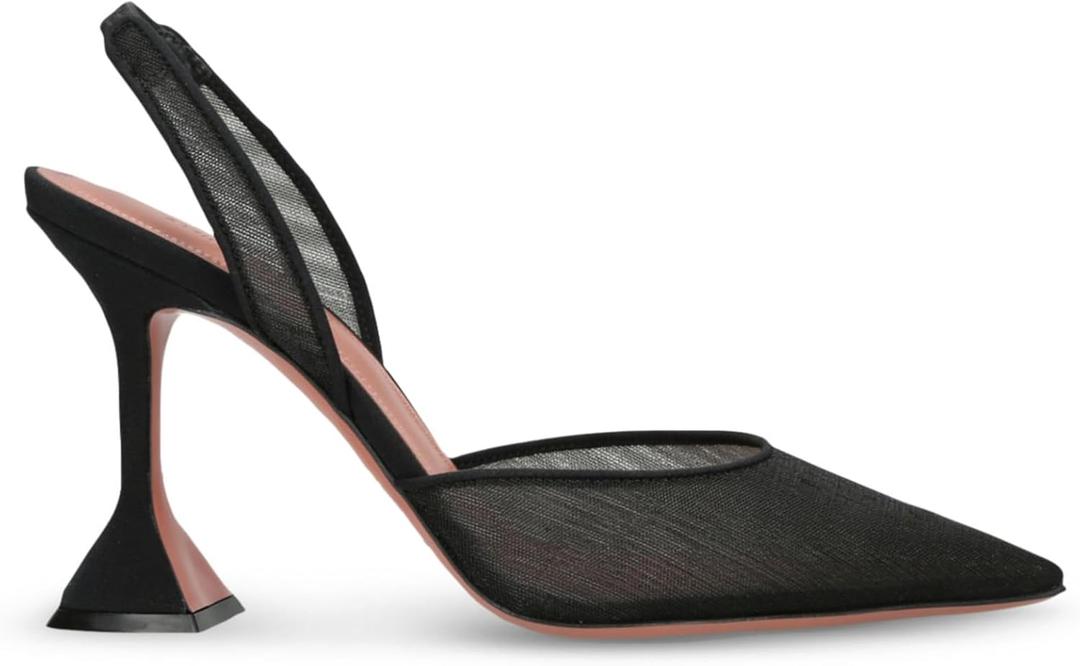 Slingback Mesh Mule Heels for Women with 3.75 Inches Heel