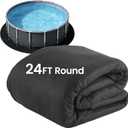 Poolvio 24' -Foot Round Above Ground Pool Liner Pad, Geotextile Under Padding, Extends Liner Life, Puncture & Weed Barrier