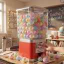 Lounsweer 31 Pcs Classroom Gumball Prize Machine, Red Capsule Vending