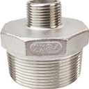 2" x 3/4" Male Hex Nipple Threaded Reducer Connector Pipe Fitting Adapter, Stainless Steel 304 NPT