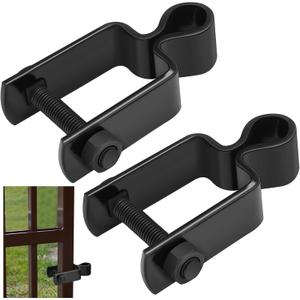 2 Pcs 1-1/2'' X 1-1/2'' Square Post Female Hinges 5/8'' Pintle Square Chain Link Fence Gate Post Galvanized Steel Hinge with Bolts and Nuts for Repairing and Replacing Fence Gate(Black)