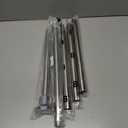 Chrsouly Shower Curtain Rod, 31-76 Inch Adjustable Tension Shower Rod, 1" Diameter Heavy Duty Rust-proof Tension Curtain Rods for Bathroom, Non Slip, No Drilling, Silver