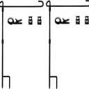 Garden Flag Pole Stand Holder, 2 Pack Garden Flags for Outside with Flag Stopper and Clip Waterproof Powder-Coated Paint