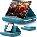 JSAUX Tablet Pillow Stand, Tablet Stand Holder Dock for Lap, Bed and Desk Compatible with iPad Pro 11 10.5 9.7 10.2 Air Mini, Kindle, Tablets, Phones, E-Reader, Books and More 4-10.9'' Devices Blue 